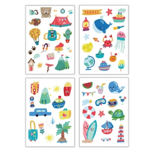 Zestaw tymczasowych tatuaży Podróże 301100